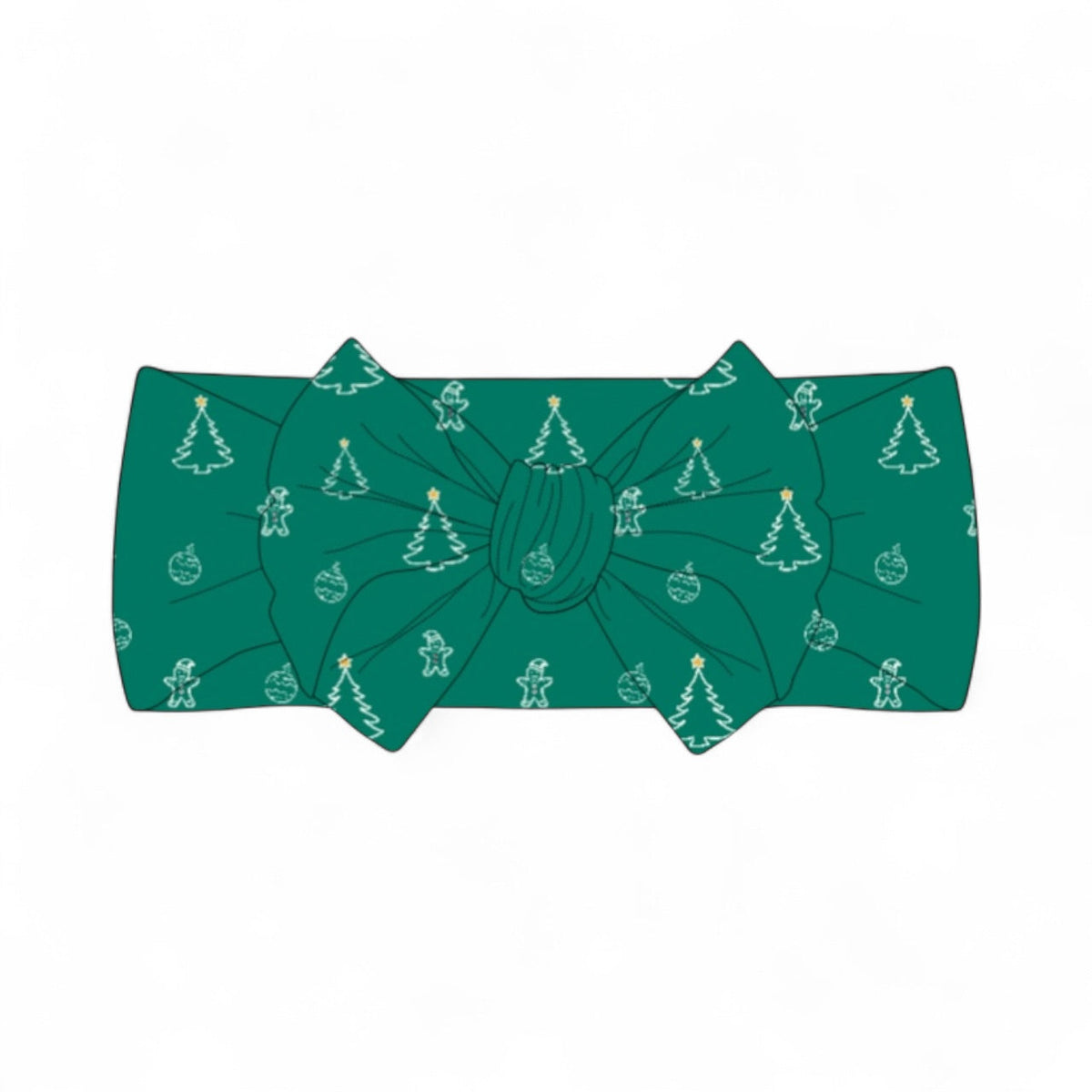 Christmas print bamboo baby headband by Lora Baby