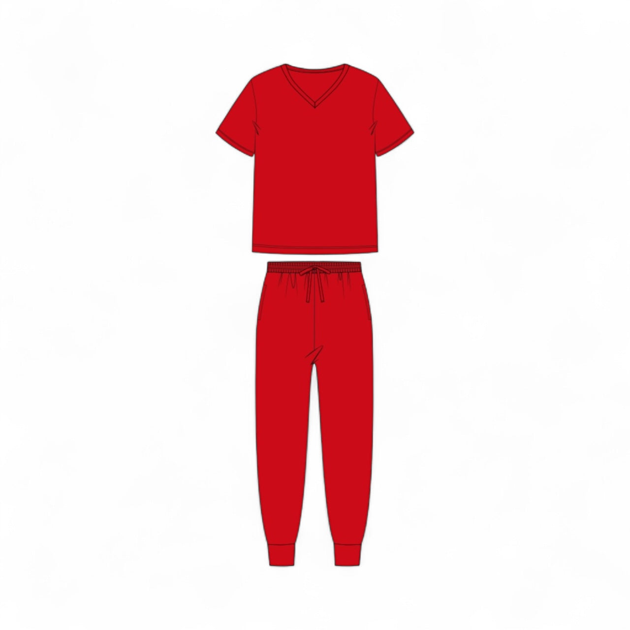 Ultra-soft hypoallergenic bamboo pajama for Women - Cherry Red