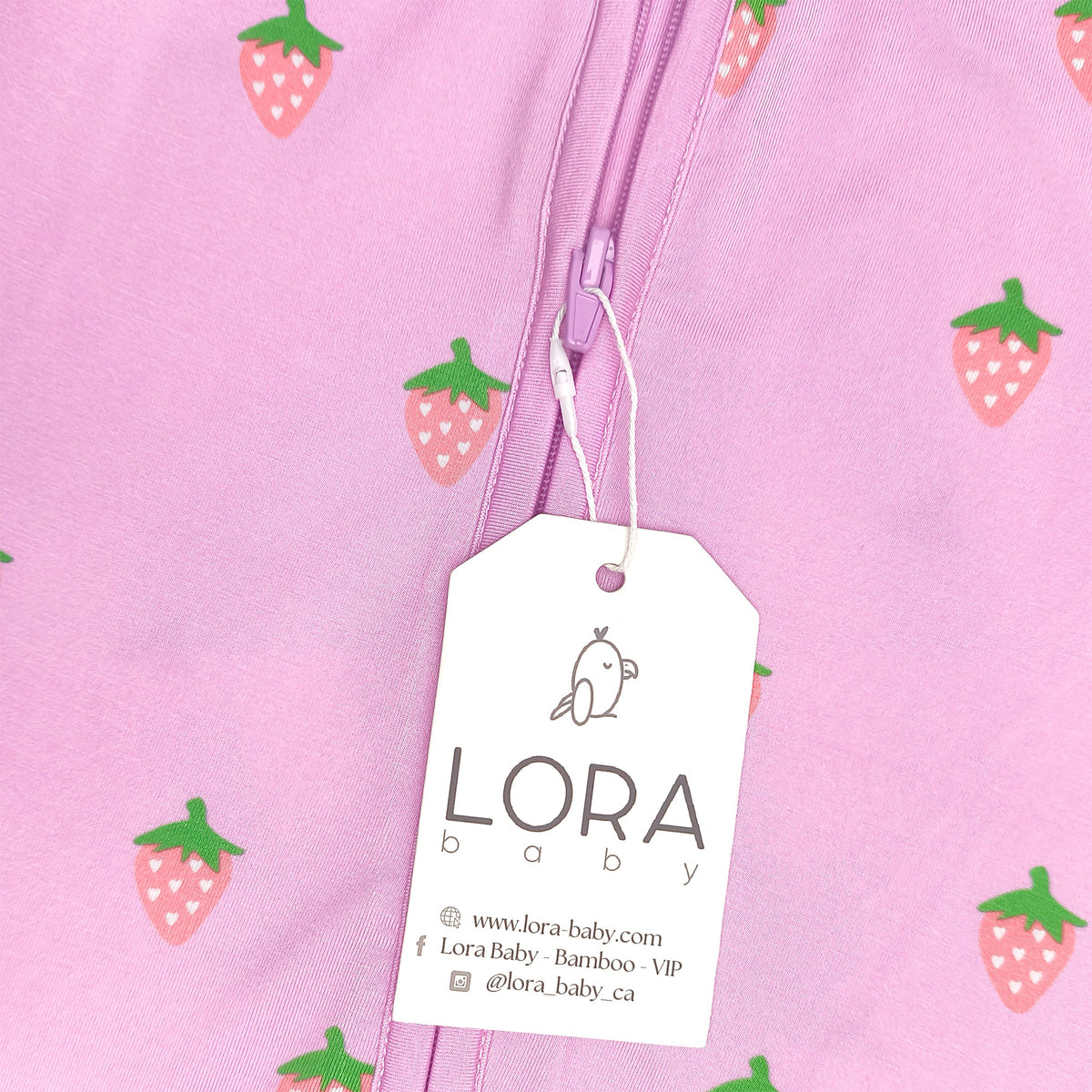 Sweet Berry bamboo baby pajama, short sleeve, by Lora Baby