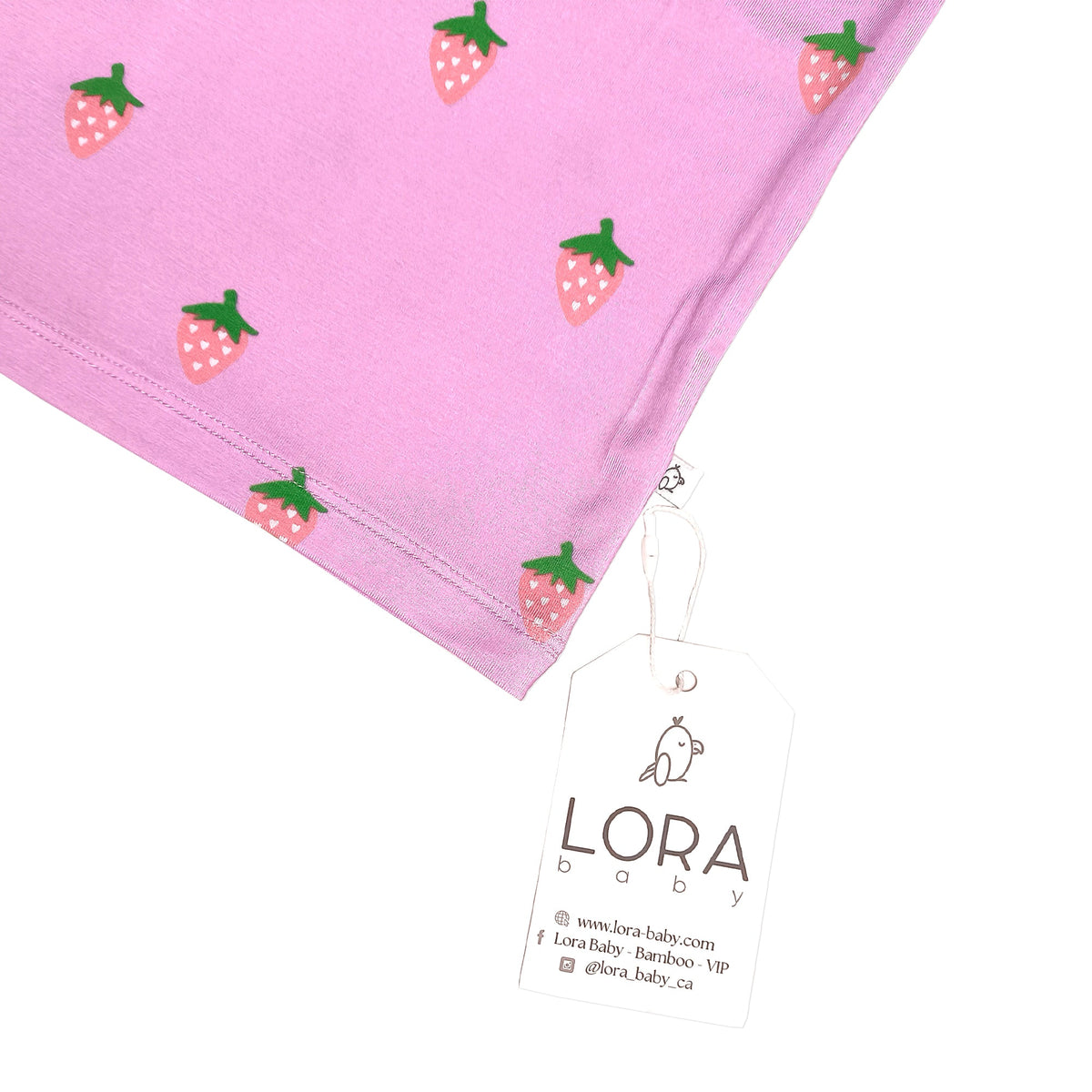 Sweet Berry bamboo toddler and kids pajama set, short sleeve, by Lora Baby