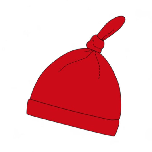 Knotted hat - Christmas solid