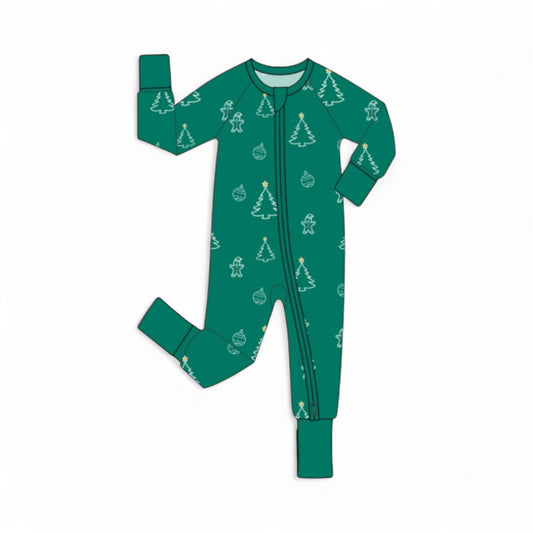 Merry Christmas print bamboo baby pajama by Lora Baby