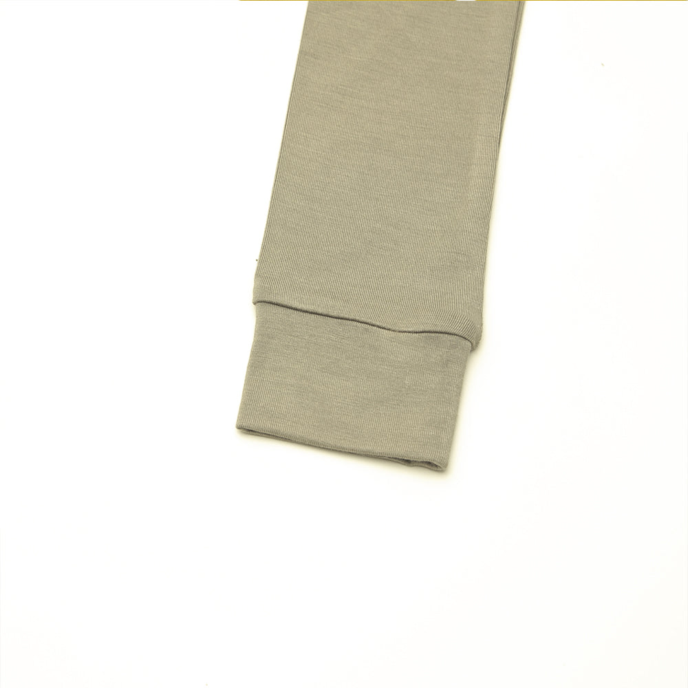 Sand Dunes neutral bamboo toddler and kids two-piece pajama set by Lora Baby