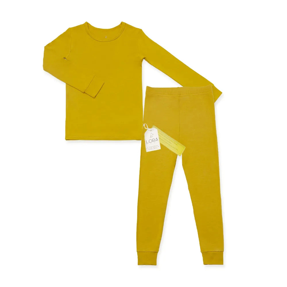 Honey Bliss bamboo toddler and kids two-piece pajama set by Lora Baby