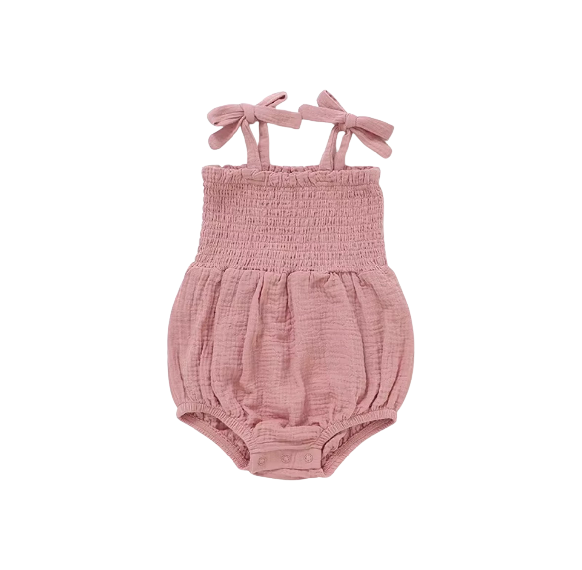 Organic cotton smocked romper for baby by Lora Baby