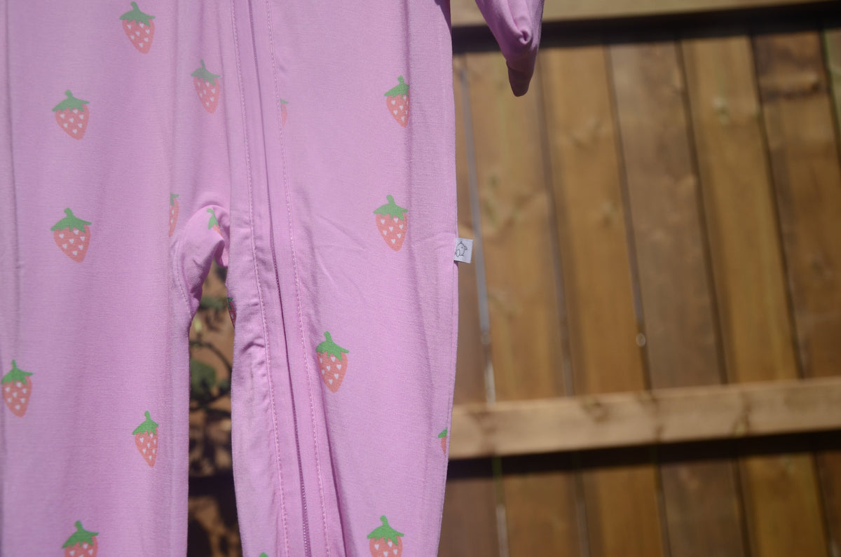 Sweet Berry bamboo baby pajama, long sleeve, by Lora Baby