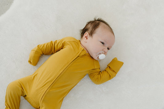 Honey Bliss bamboo baby pajama by Lora Baby, sensitive-skin-friendly sleepwear