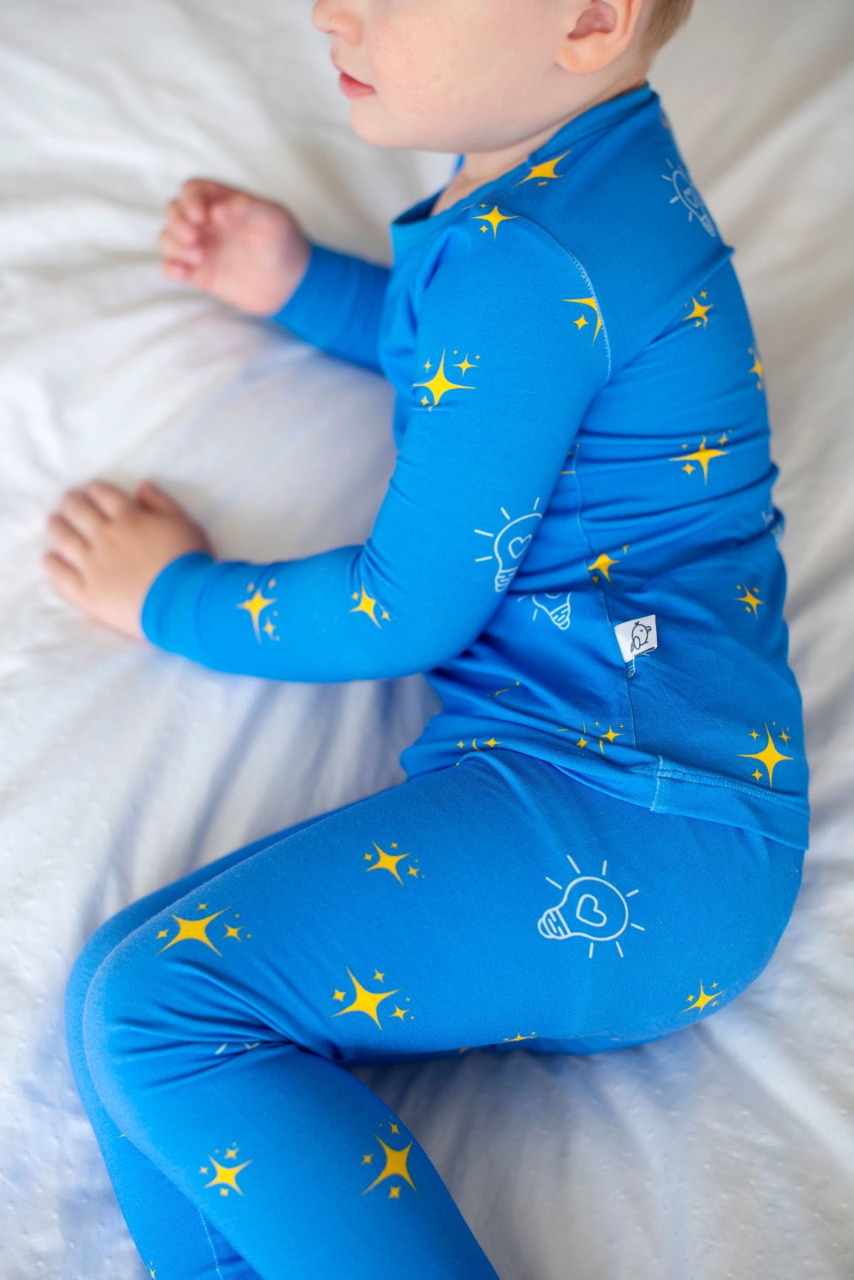 Light of the World print bamboo toddler and kids two-piece pajama set by Lora Baby